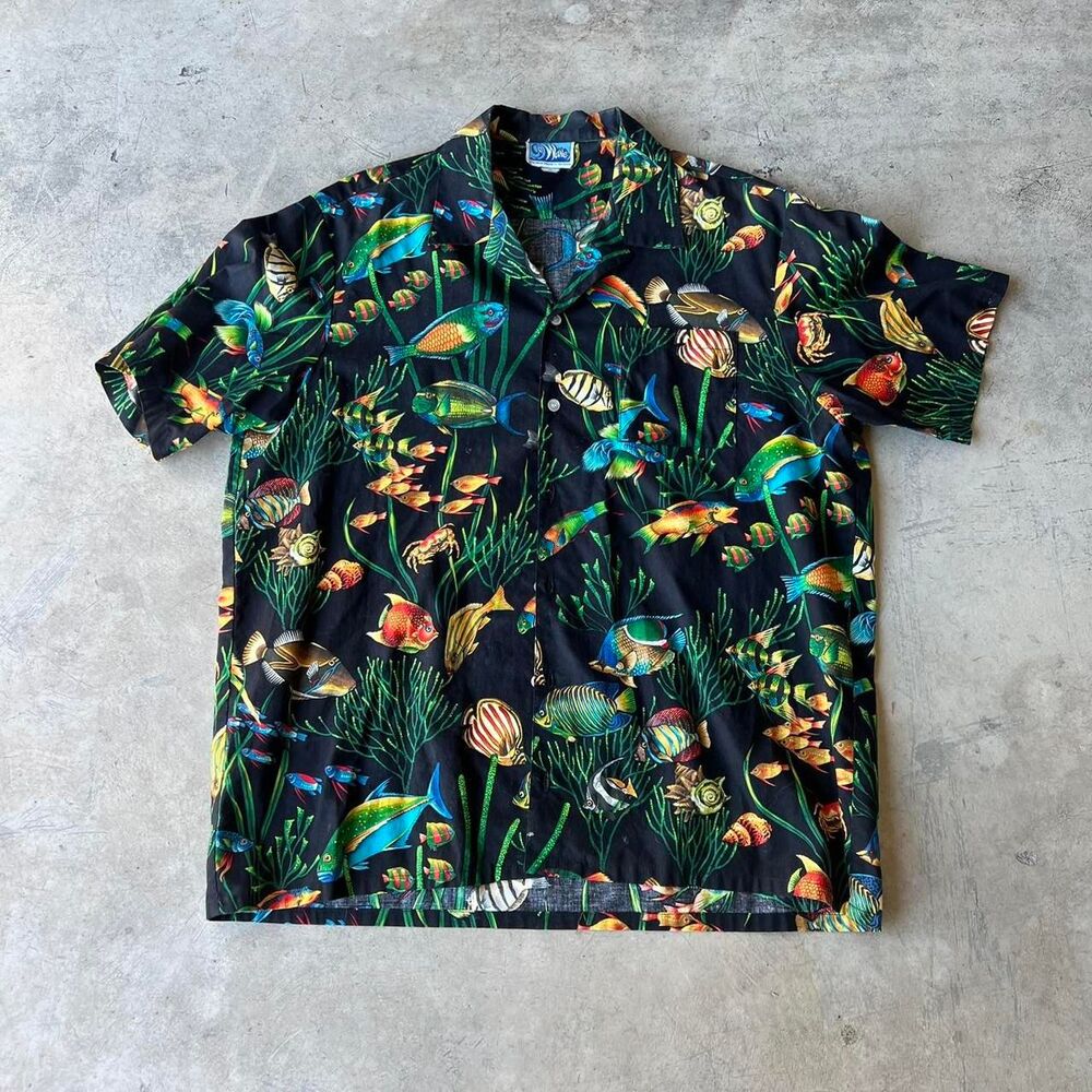 9Th Wave Hawaiian Tee Ocean AOP graphic Mens size XL